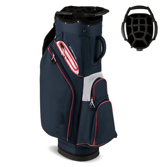 Lightweight Golf Cart Bag with 14-Way Divider Top and Cooler Pocket-Navy