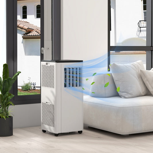 HOMCOM 7,000 BTU App-Controlled Mobile Air Conditioner, 15mÂ² Radius - White
