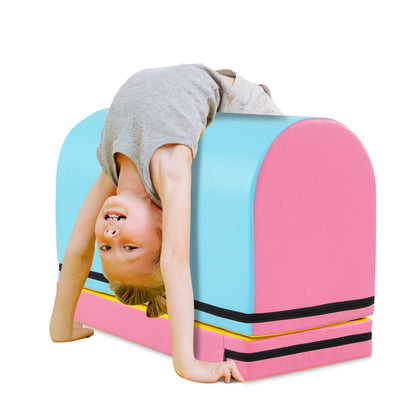 Mailbox Tumbling Mat with Detachable Mat and Carrying Handle-Multicolor