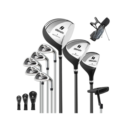 Men's Right Handed Complete Golf Clubs Set-Grey
