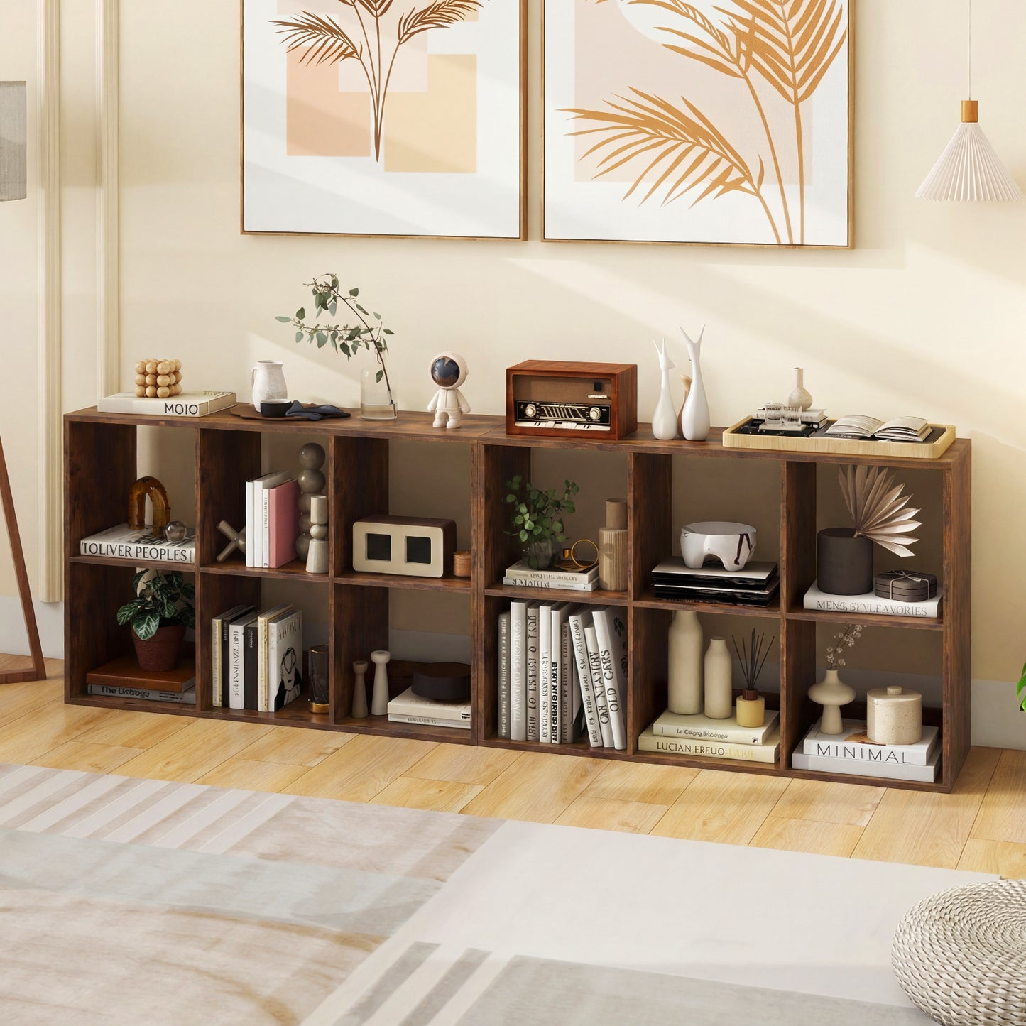 6-Cube Open Bookshelf with Anti-toppling Kit
