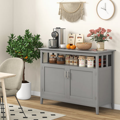 Modern Storage Cabinet Kitchen Buffet Server Sideboard-Grey
