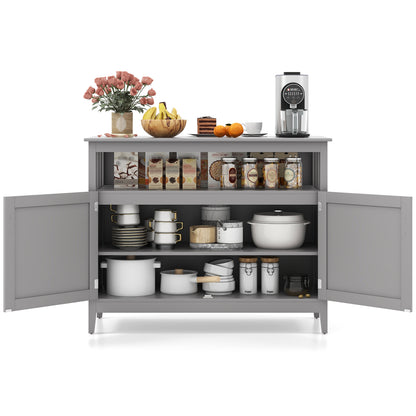 Modern Storage Cabinet Kitchen Buffet Server Sideboard-Grey