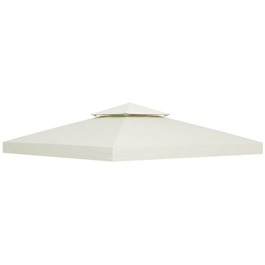 Outsunny Gazebo Replacement Canopy 3x3 m-Cream White