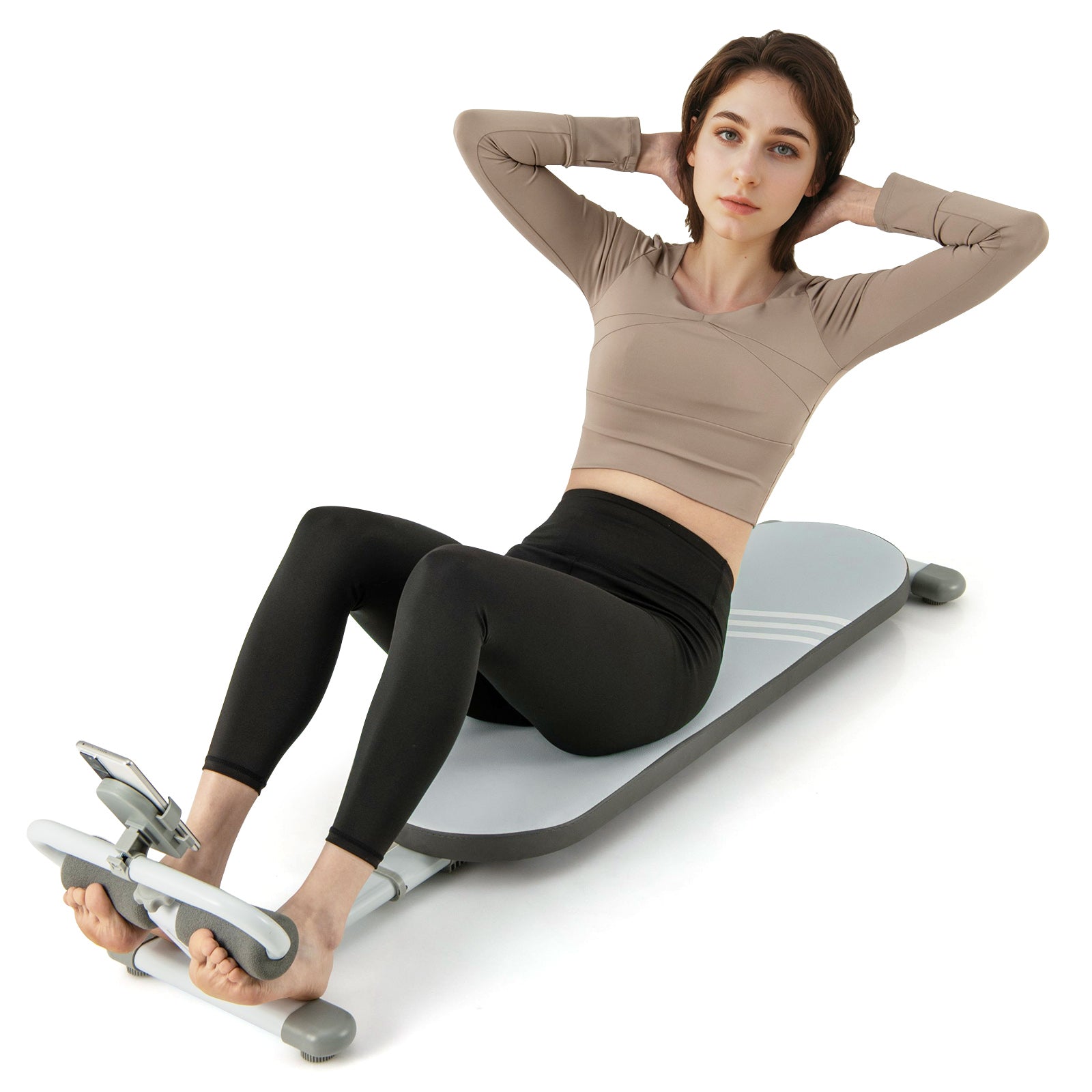 Multifunctional Sit Up Bench with 3 Gear Adjustable Angles and Length-Blue