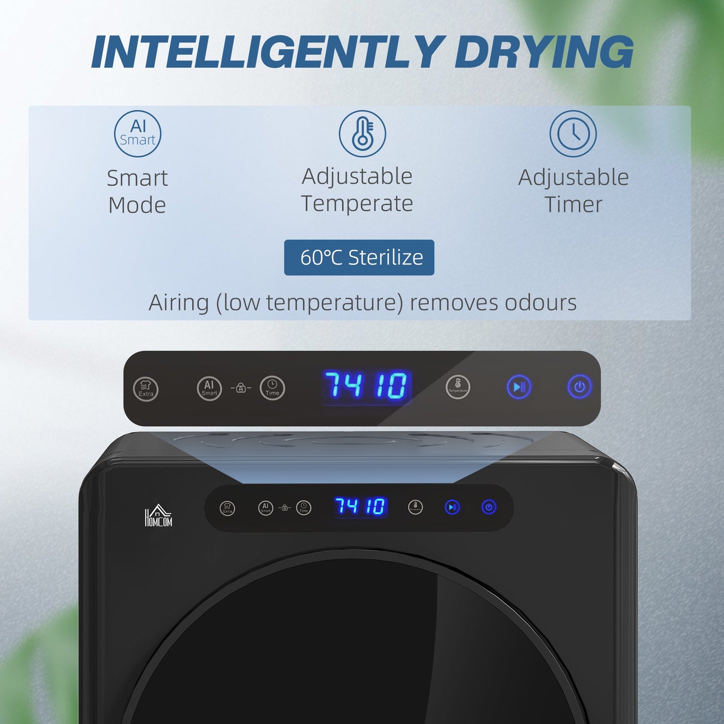 HOMCOM 4kg Compact 40-60â  Tumble Dryer - Black