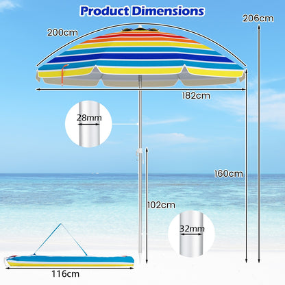 UPF50+ Sun Protection Portable Outdoor Sunshade Parasol-Colourful