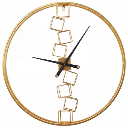 Nordic Style Large Wall Clock Battery-Operated for Living Room Bedroom-Yellow