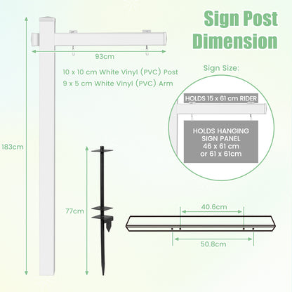 Real Estate Sign Post for Garage Sale Signs (No Sign Included)