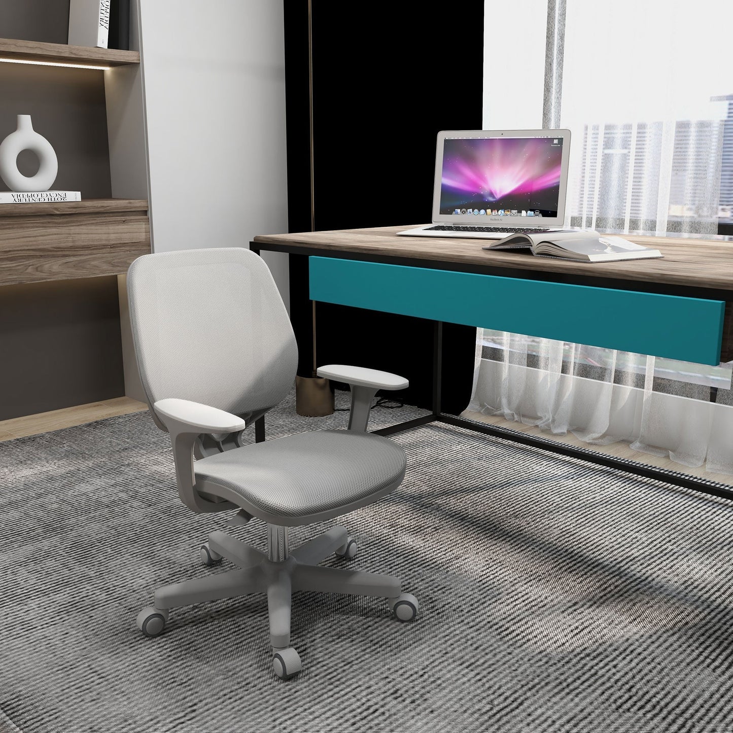 Vinsetto 44-56cm Mesh Back Office Chair - Grey