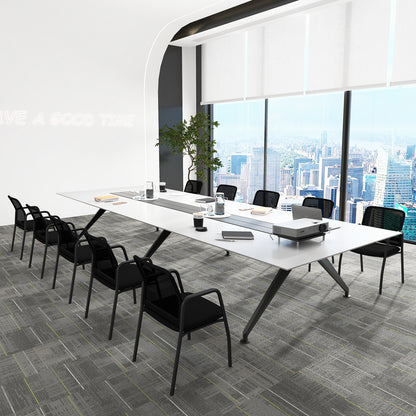Office Guest Chairs with Ergonomic Mesh Backrest and Cushioned Seat-Black