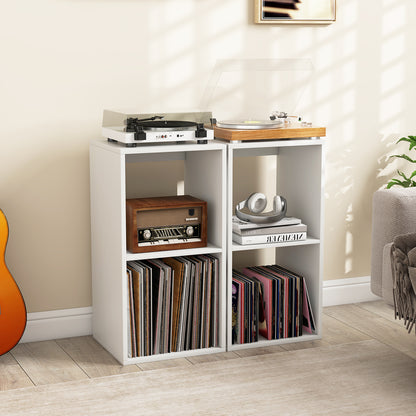 Open Back 2-tier Bookshelf with Anti-toppling Kit-White