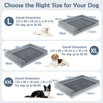 Orthopedic Foam Dog Bed L Sized Large Pet Bed-XL