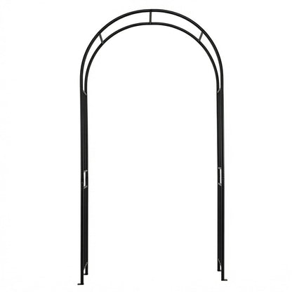Outdoor Steel Arbor for Wedding Ceremony and Garden Lawn Party-Black