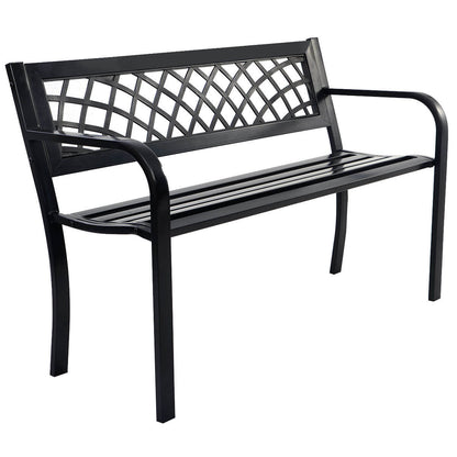 Metal Frame Outdoor Bench with 280 KG Load Capacity
