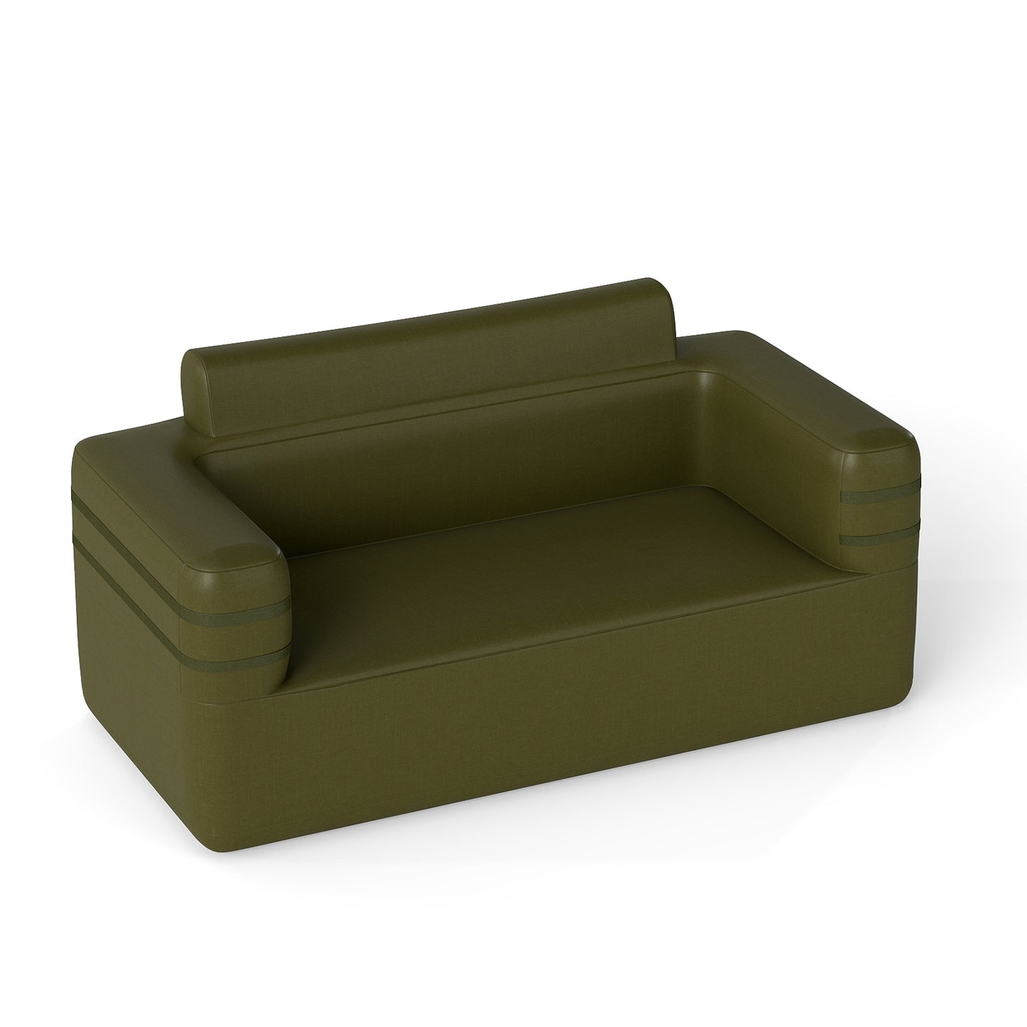 Outdoor Inflatable Couch Blow Up Air Sofa Chair with Carry Bag for Camping-Green