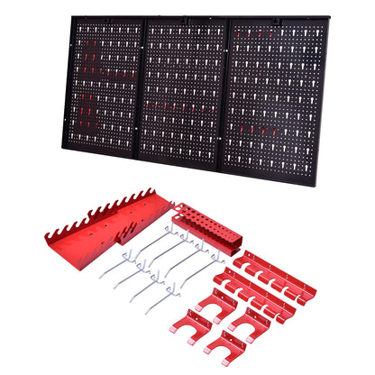 Pegboard Wall Organizer Kit with Drill Bit Storage Rack