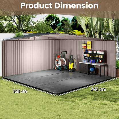 Plastic Tool Shed Floor Mat Grass Patio Floor Mat with Non-slip Surface-M