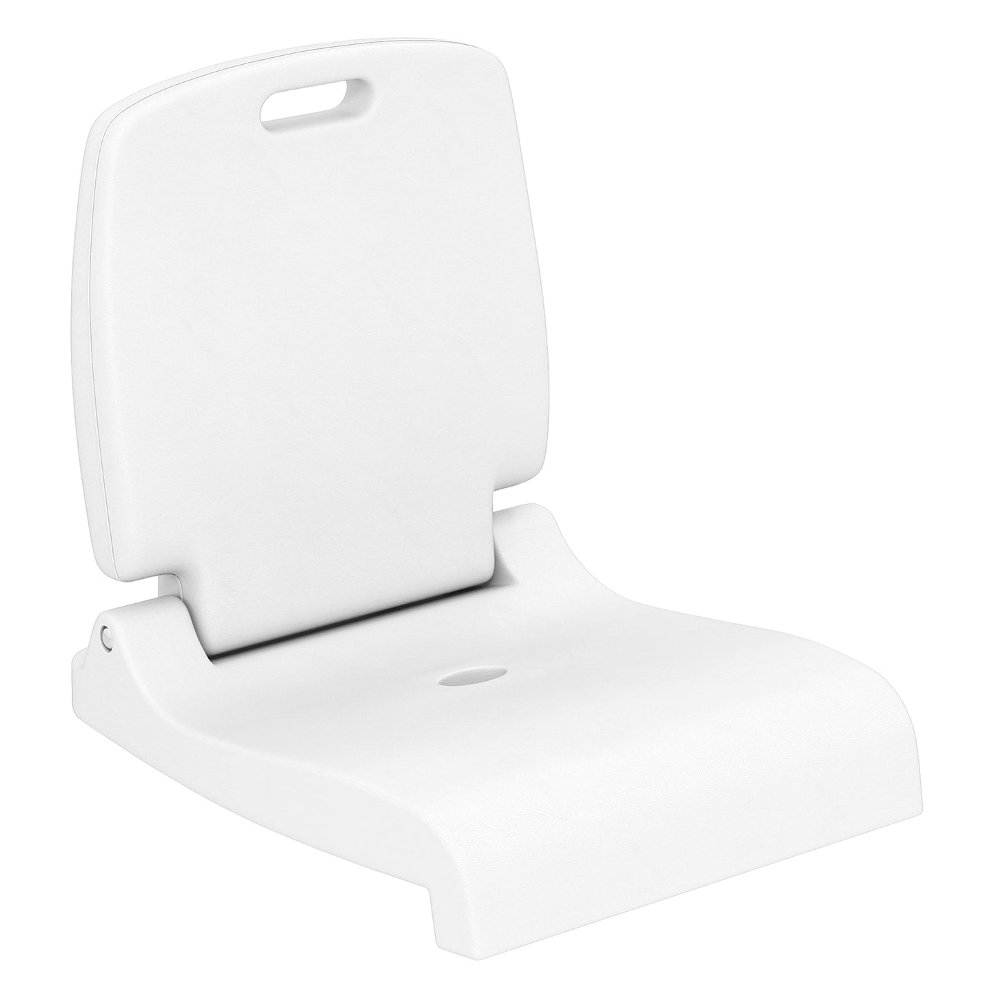 Poolside Chairs with Handle and Back Support for Edge of Pool-White