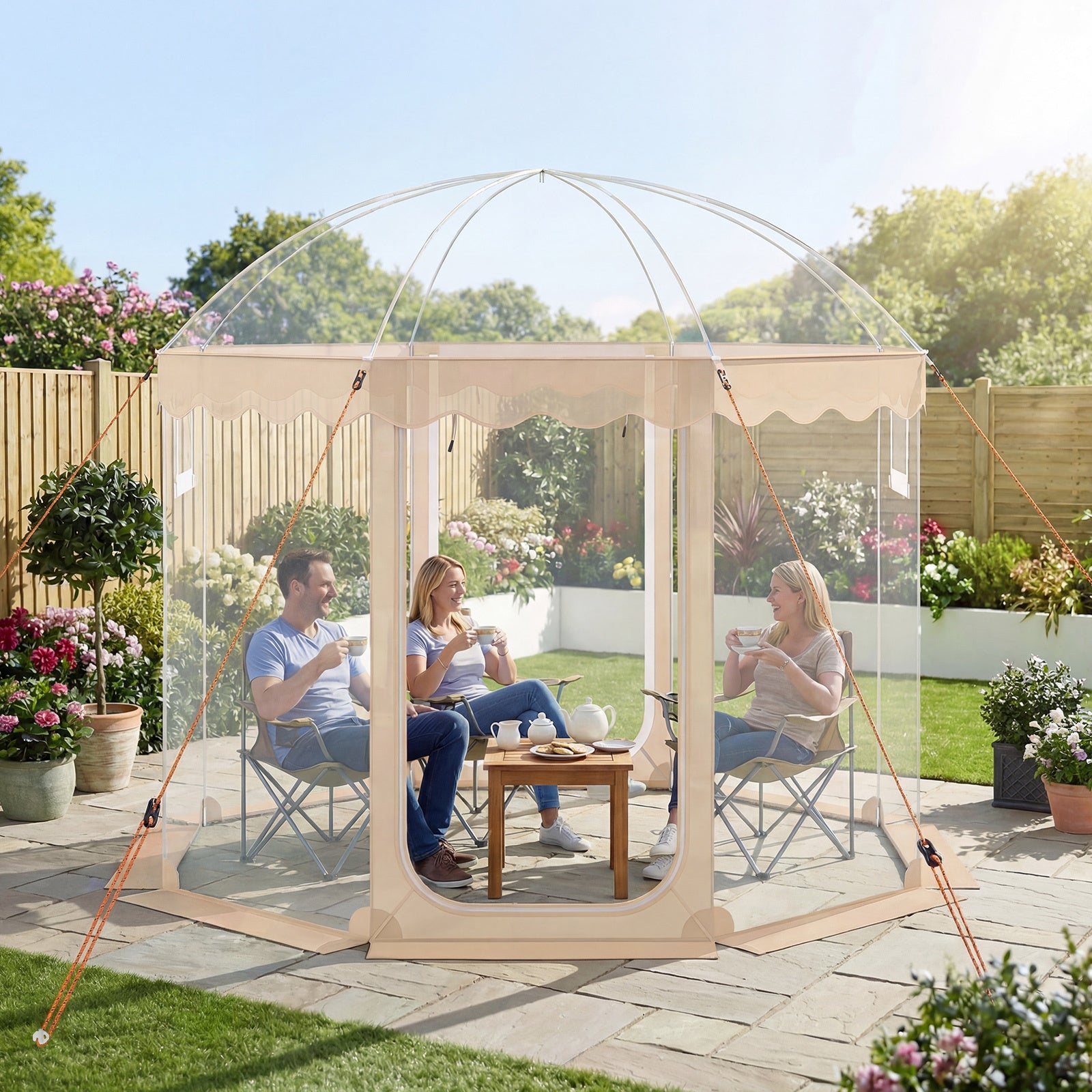 Pop Up Bubble Tent 305x305 cm for 8-10 People Weatherproof Pod