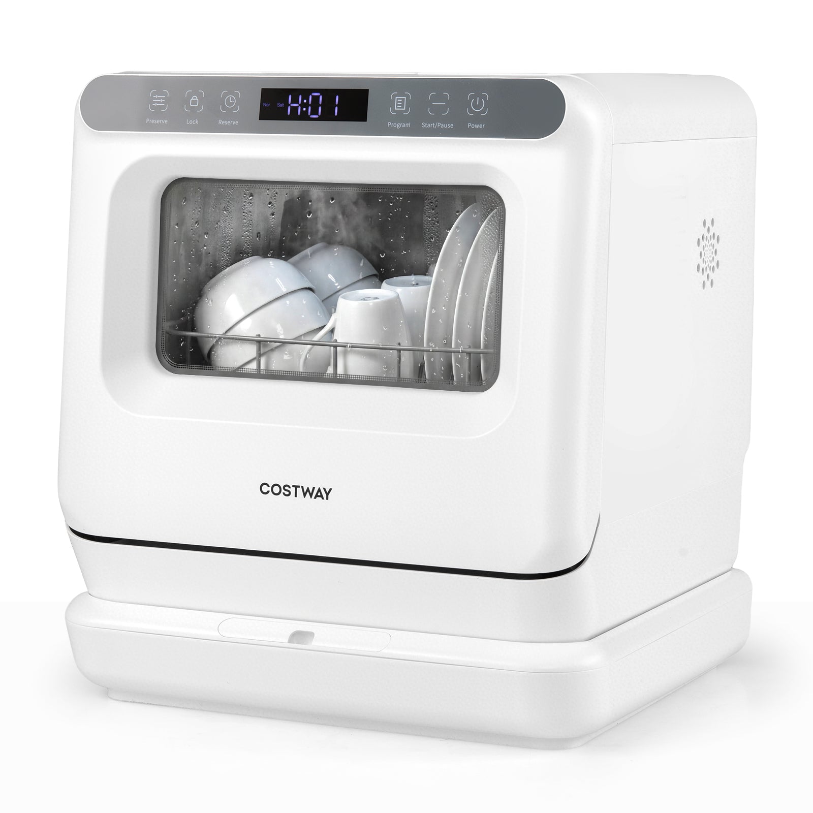 Portable Dishwasher with Preserve Function and 6 Programs