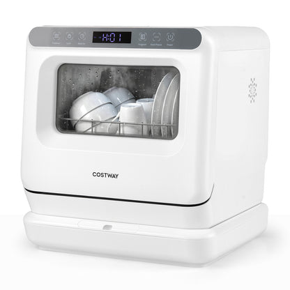 Portable Dishwasher with Preserve Function and 6 Programs