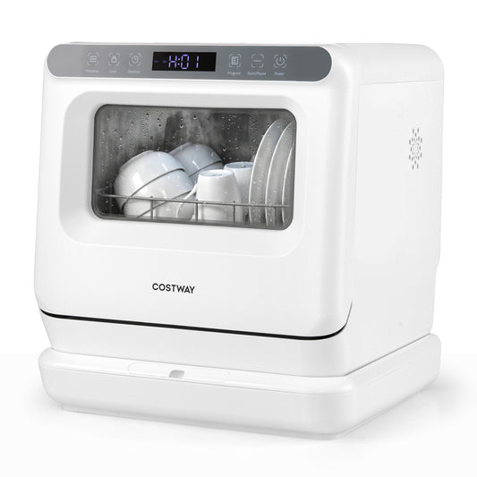 Portable Dishwasher with Preserve Function and 6 Programs