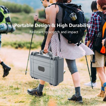 Portable Grey Waterproof Hard Case with Customizable Fit Foam-Grey-56 x 44 x 22 cm