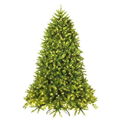 Pre-Lit Artificial Christmas Tree with 8 Lighting Modes and Foldable Metal Stand-6FT