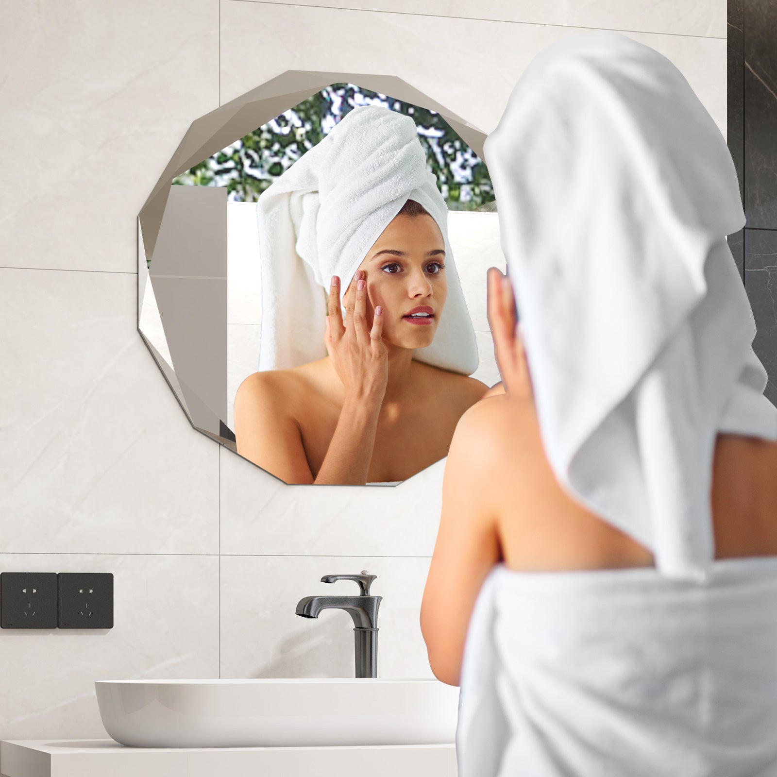 Premium Silver Polished Frameless Wall Mount Mirror