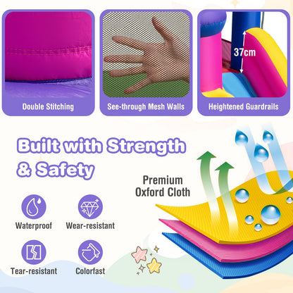 Princess Inflatable Water Slide with Long Slide and Splash Pool without Blower