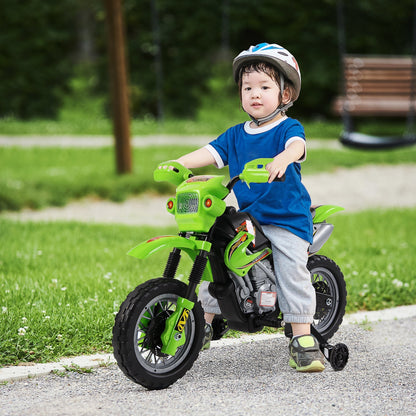 HOMCOM 6V Kids Child Electric Motorbike Ride on Motorcycle Scooter Children Toy Gift for 3-6 Years (Green)