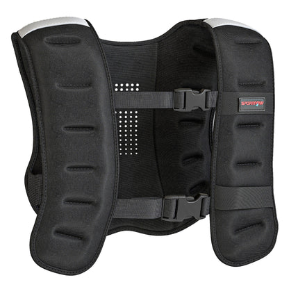 SPORTNOW Weighted Vest, 10 kg Weight Vest with Adjustable Straps, Reflective Strips, Black