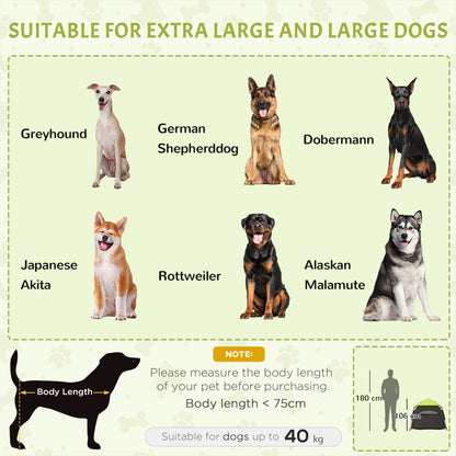 PawHut Foldable Dog Cat Tent with Water-Resistant Oxford, Carry Bag for Extra Large Dog, Green