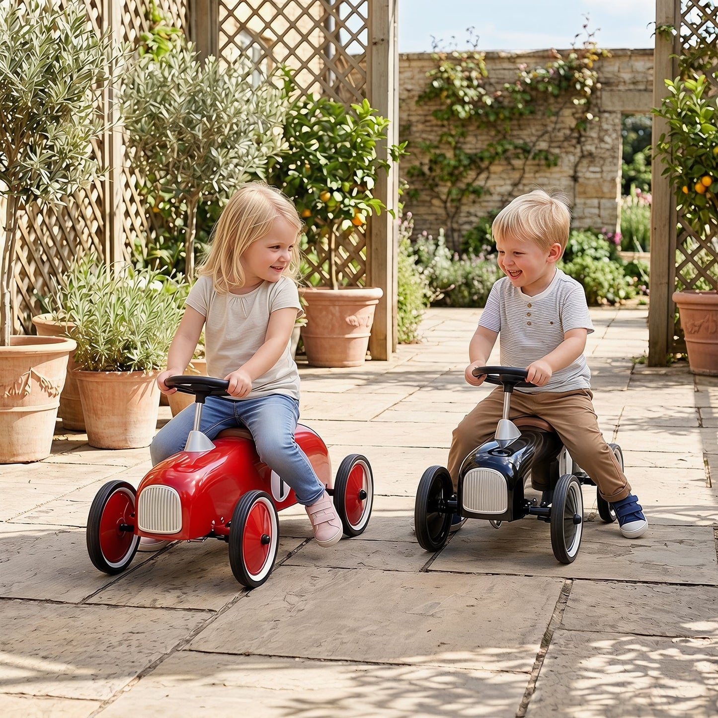 Ride on Push Car Outdoor Toddler Riding Toy for Boys Girls-Black