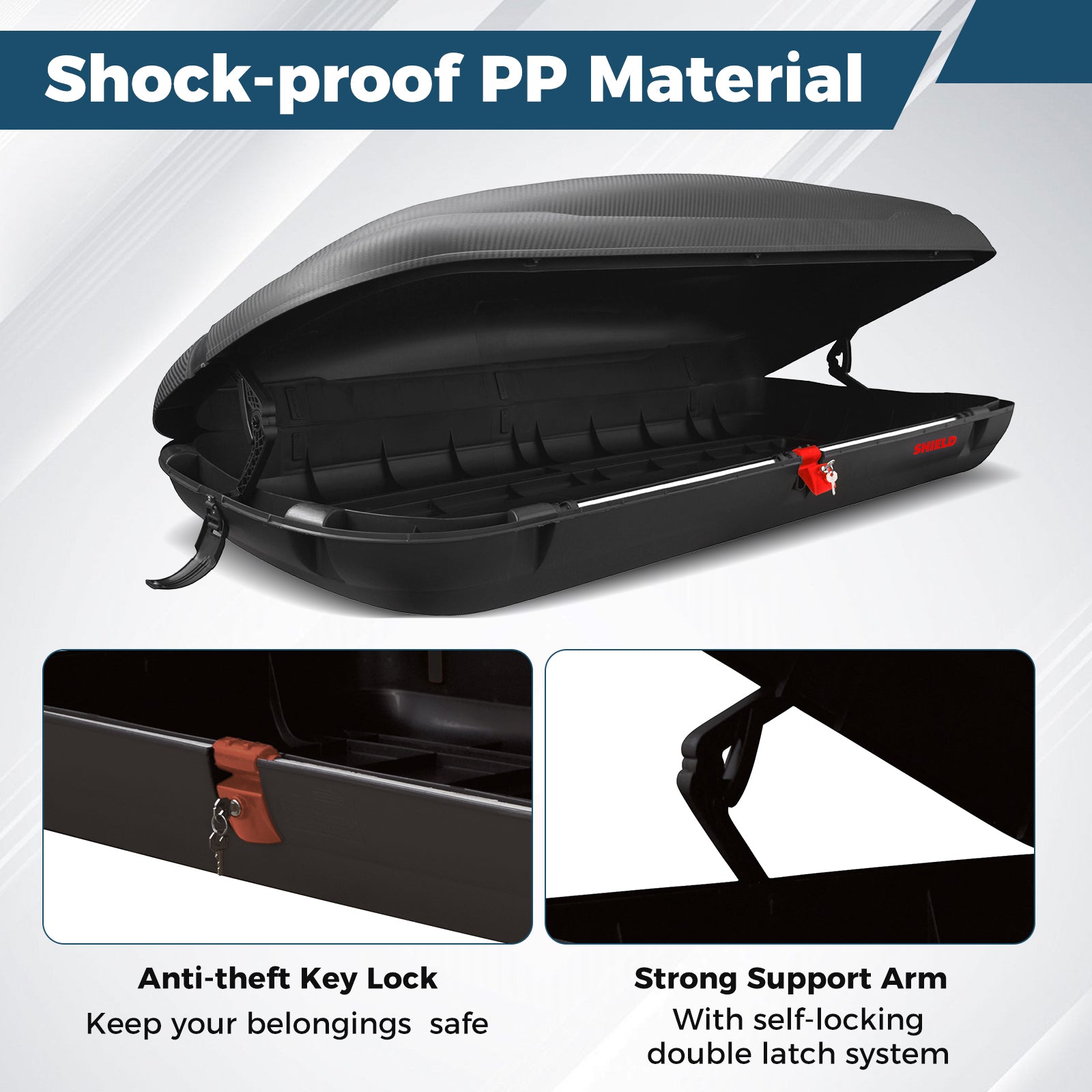 Rooftop Cargo Carrier Hard Shell Car Mount Storage Case