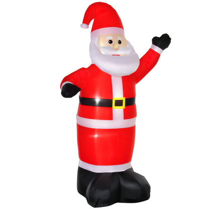 HOMCOM 8ft Inflatable Christmas Santa Claus Xmas Decoration with LED Holiday Air Blown Yard Outdoor DÃ©cor