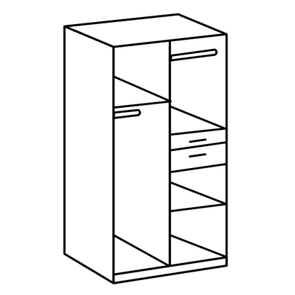 KODERA 2 Door Wardrobe White 90cm