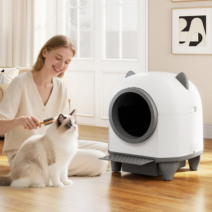 Self-Cleaning Litter Box for Multi-Cat and Senior Cats Home 80L Large Capacity