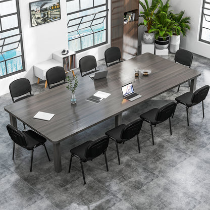 Set of 5 Stackable Reception Guest Chairs with Waterfall Seat and Metal Frame-Black