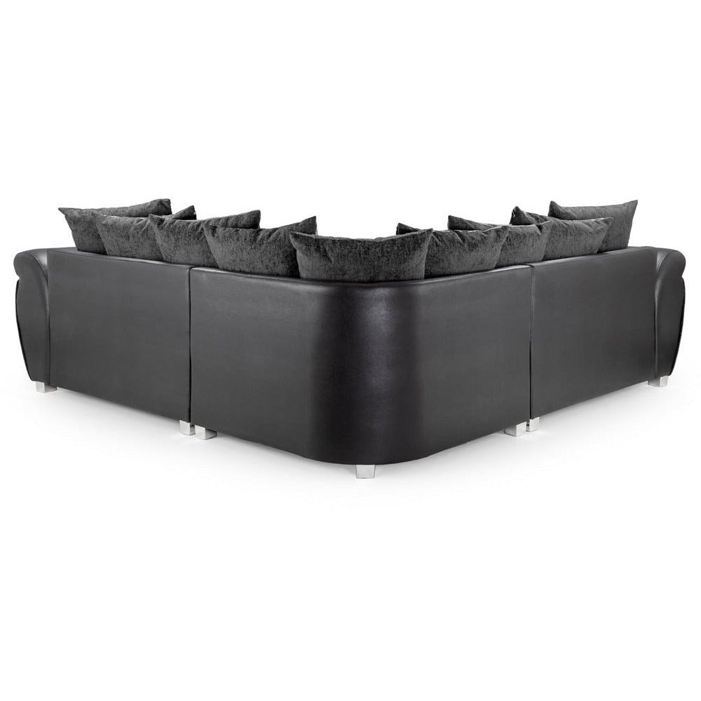 Shannon Black and Grey Large Corner Sofa