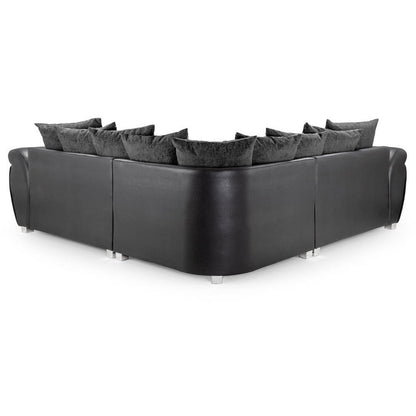 Shannon Black and Grey Large Corner Sofa