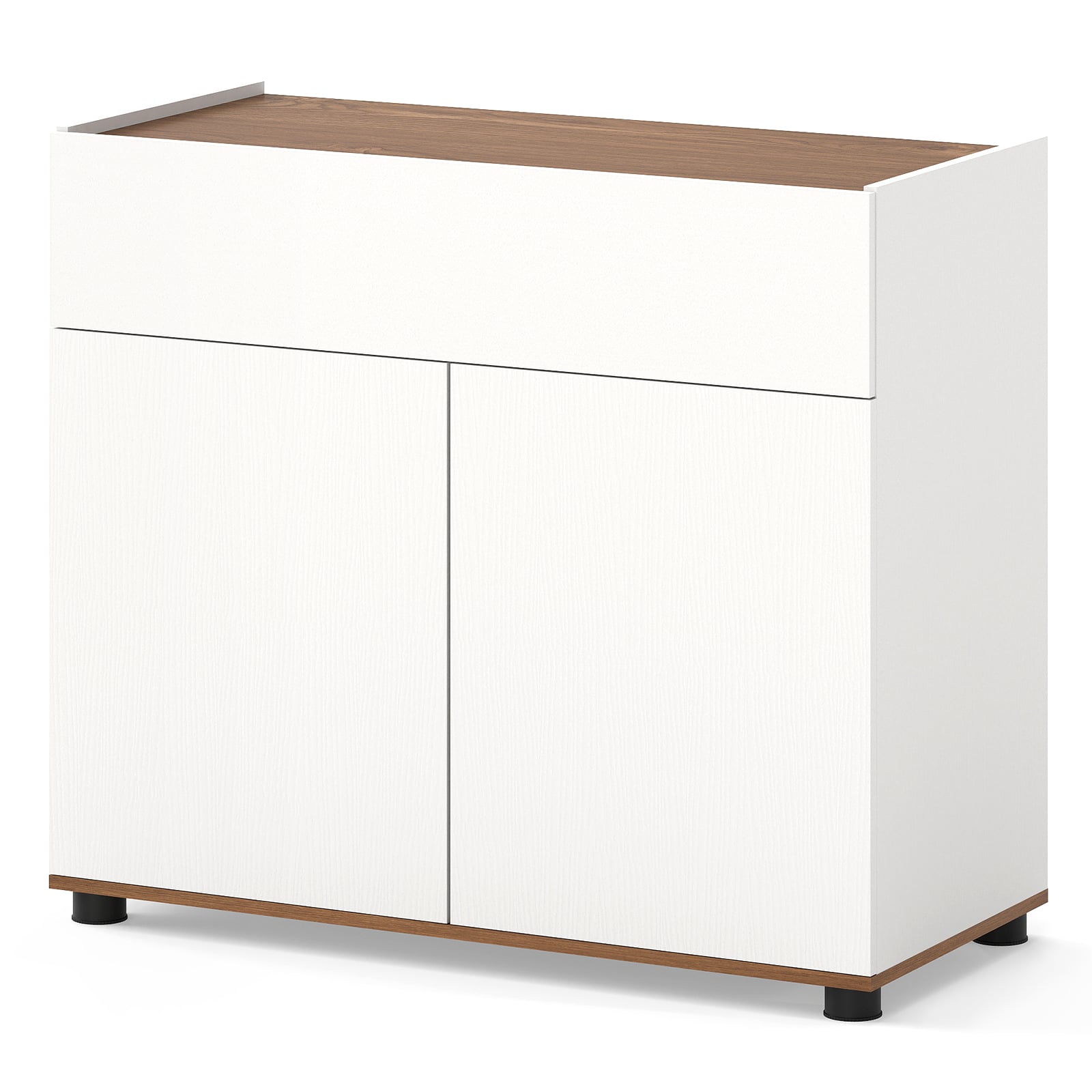 Sideboard Buffet Cabinet with 1 Drawer and 2 Doors for Kitchen-White