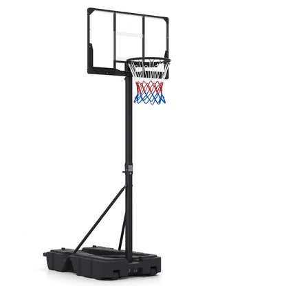 Stepless Adjustable Basketball Hoop with Stable Weighted Base