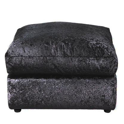 Arabia Crushed Velvet Corner Sofa - Silver, Black, Mink