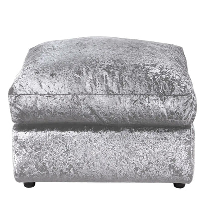 Arabia Crushed Velvet Corner Sofa - Silver, Black, Mink