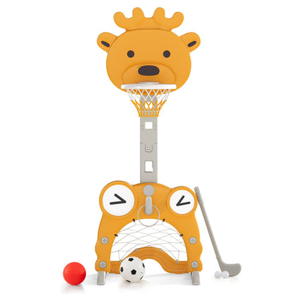 Toddler Basketball Hoop 4-in-1 Kids Indoor or Outdoor Activity Center