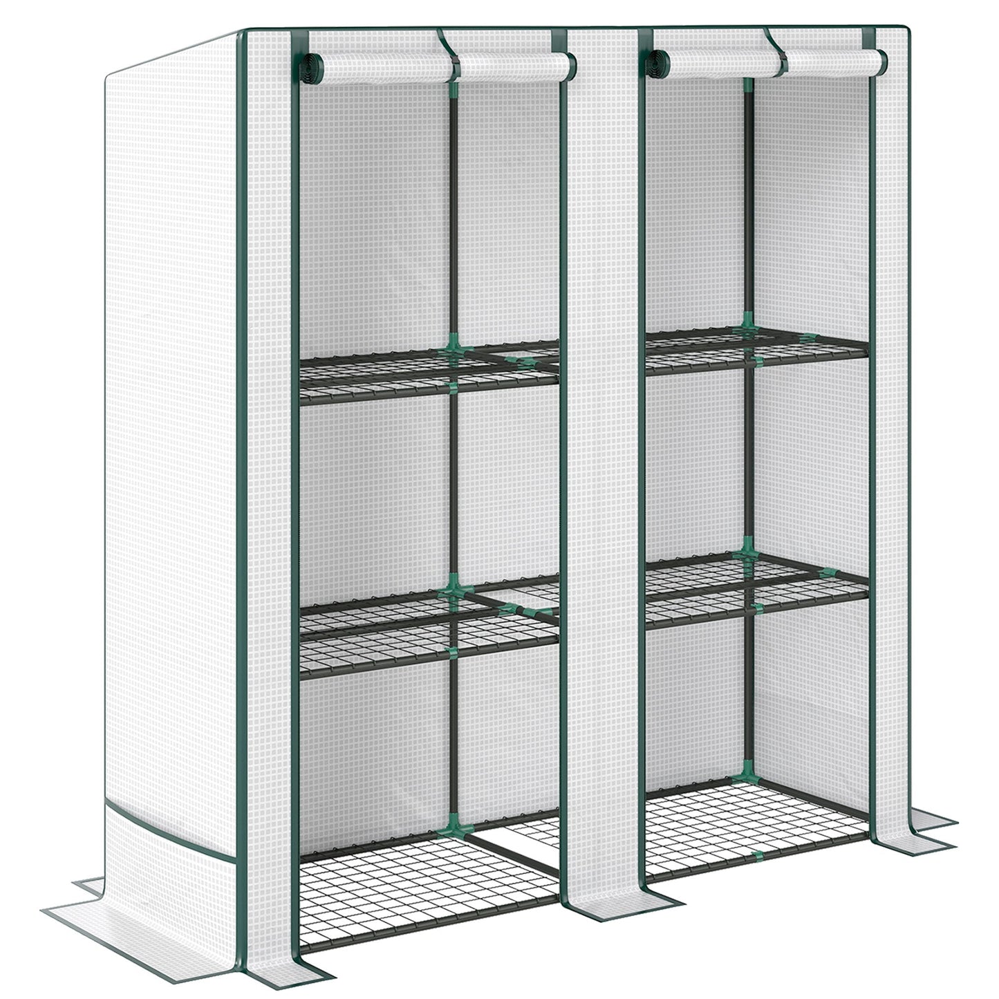 Outsunny Three-Tier Mini Greenhouse - White