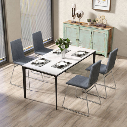 Upholstered Dining Chairs Set of 2 Kitchen Dinner Chairs-Grey