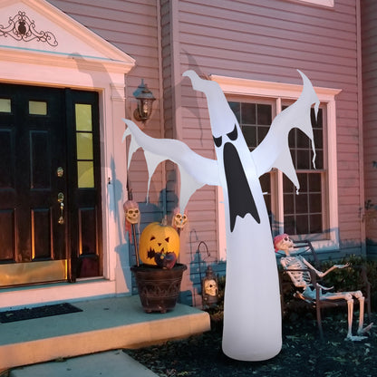HOMCOM 6FT 1.8m LED Halloween Inflatable Decoration Floating Ghost Scary Party Outdoors Yard Lawn